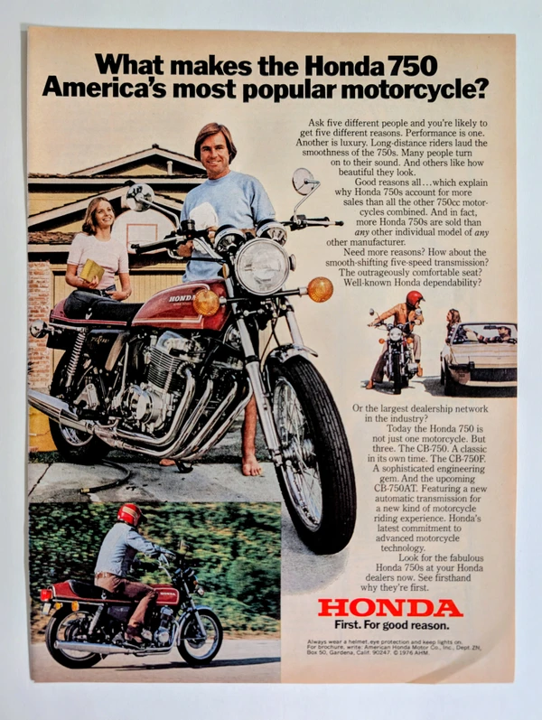 Honda 750 (CB750) "America's Most Popular"