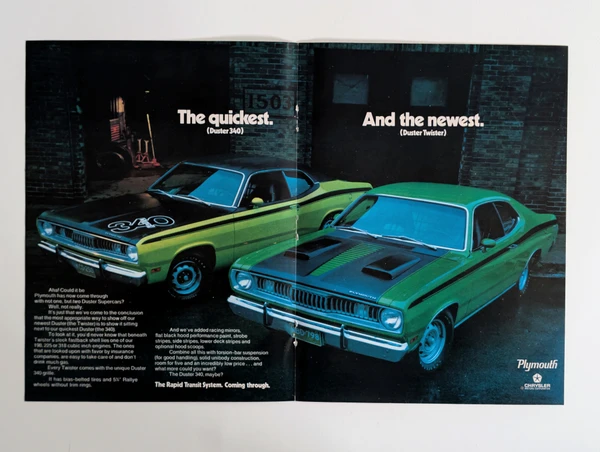 Plymouth Duster 340 & Duster Twister "Rapid Transit System"