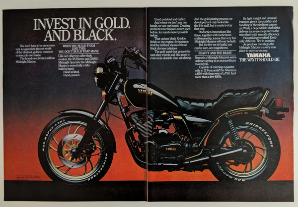 Yamaha Midnight Maxim "Invest in Gold and Black"