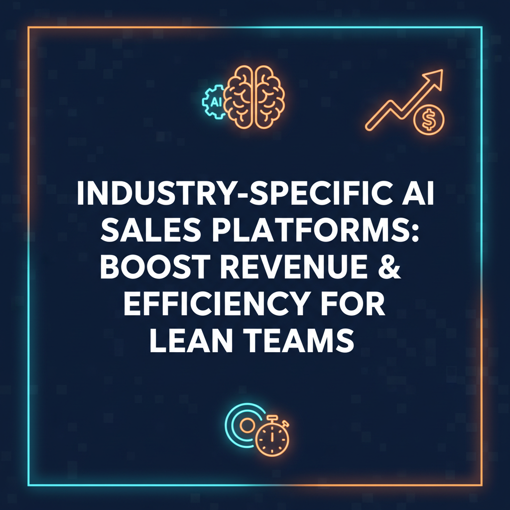 Industry-Specific AI Sales Platforms: Boost Revenue & Efficiency for Lean Teams