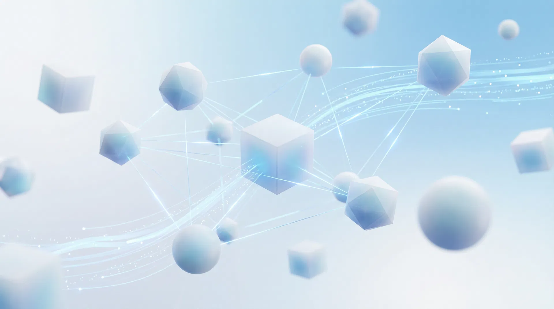 FutureAI – AI-implementering og teknologi visualisering med forbundne datapunkter