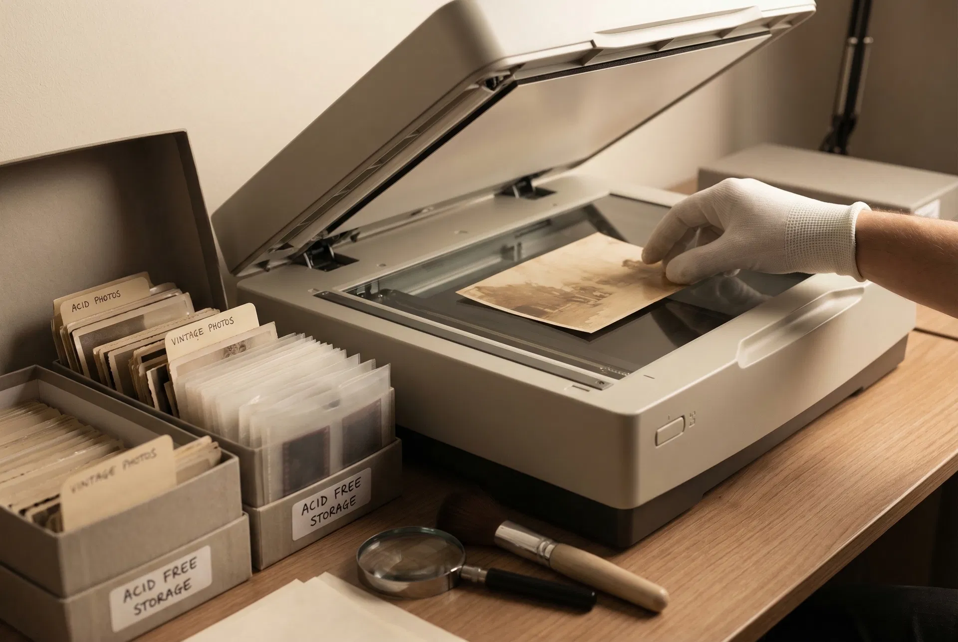 Archival scanning workspace
