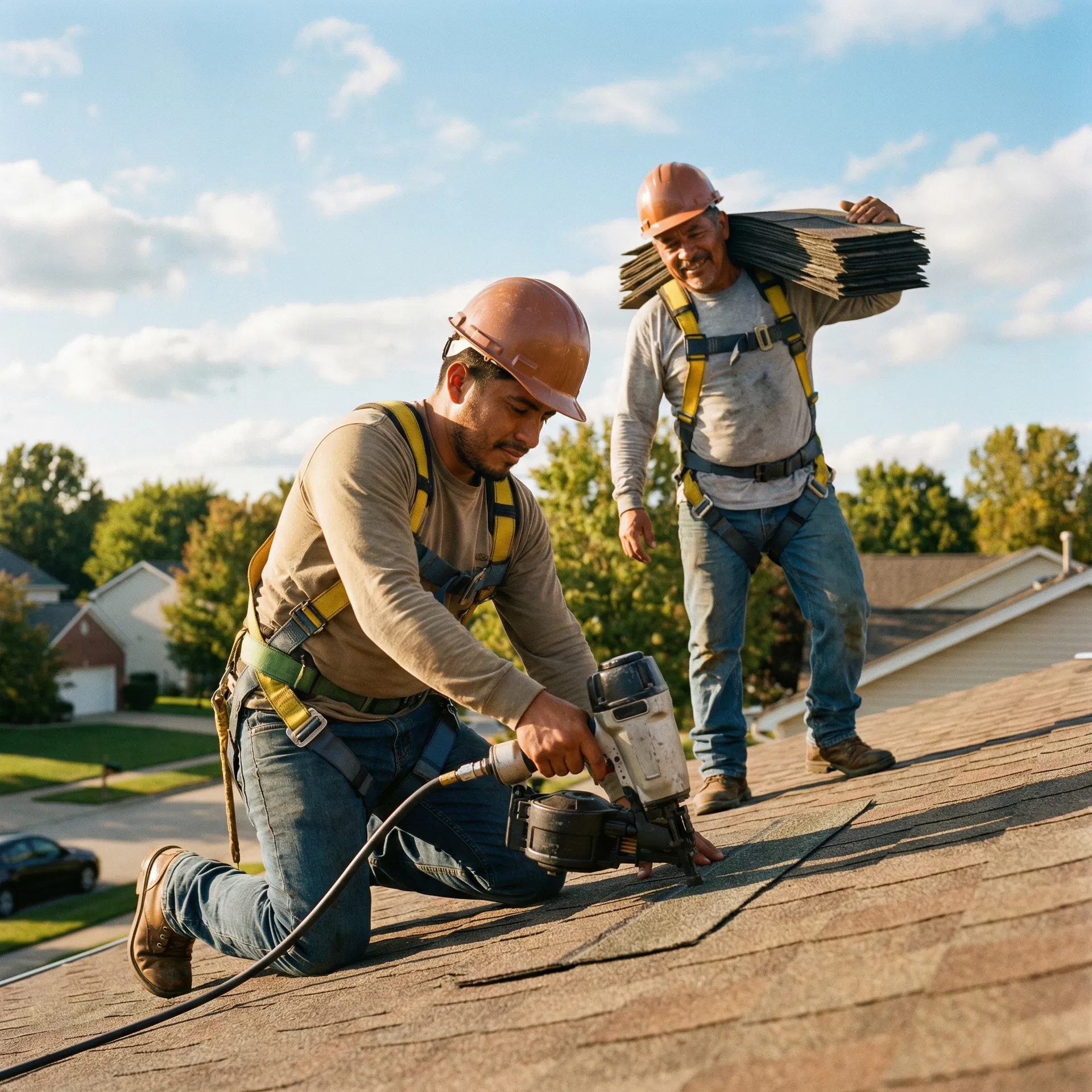 Contratistas trabajando