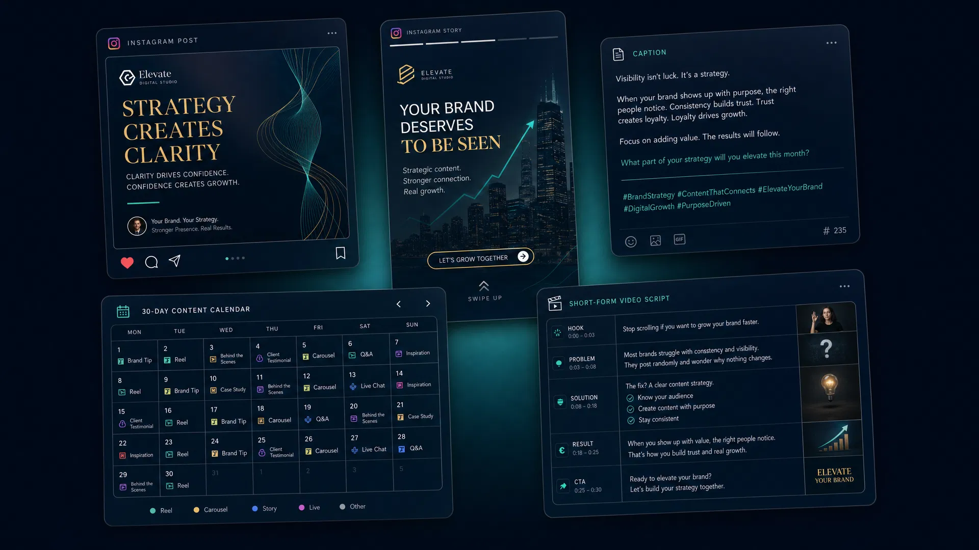 Social content kit preview