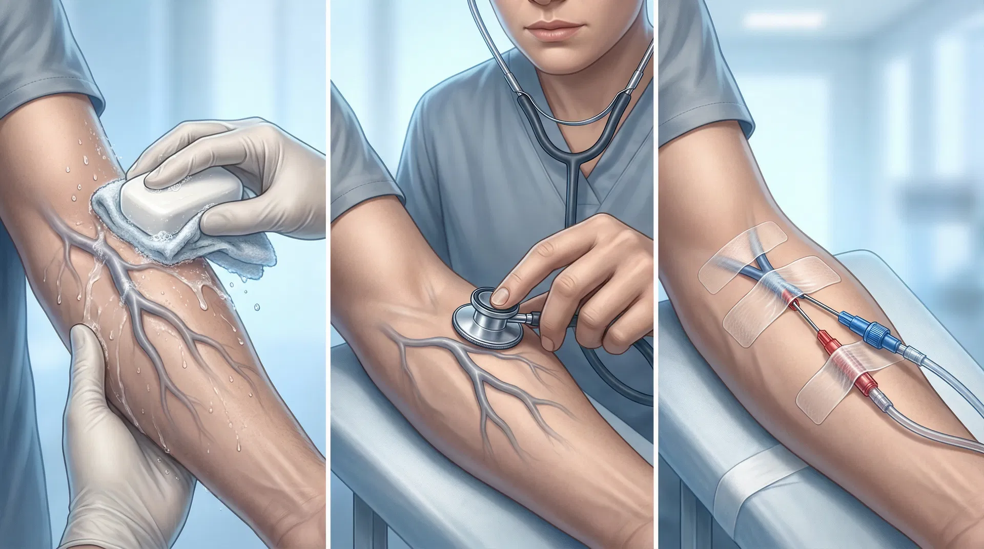 العناية بالوصلة الوعائية