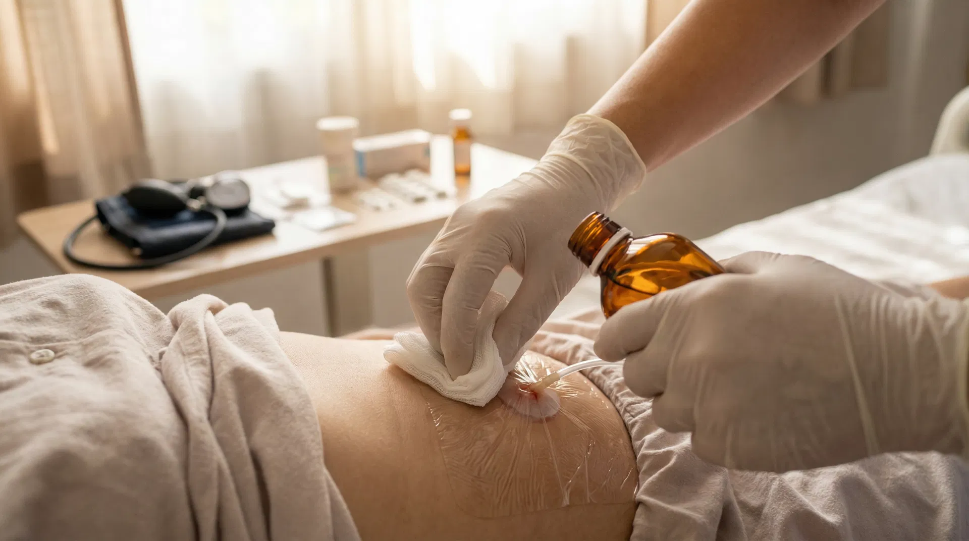 العناية بمخرج القسطرة