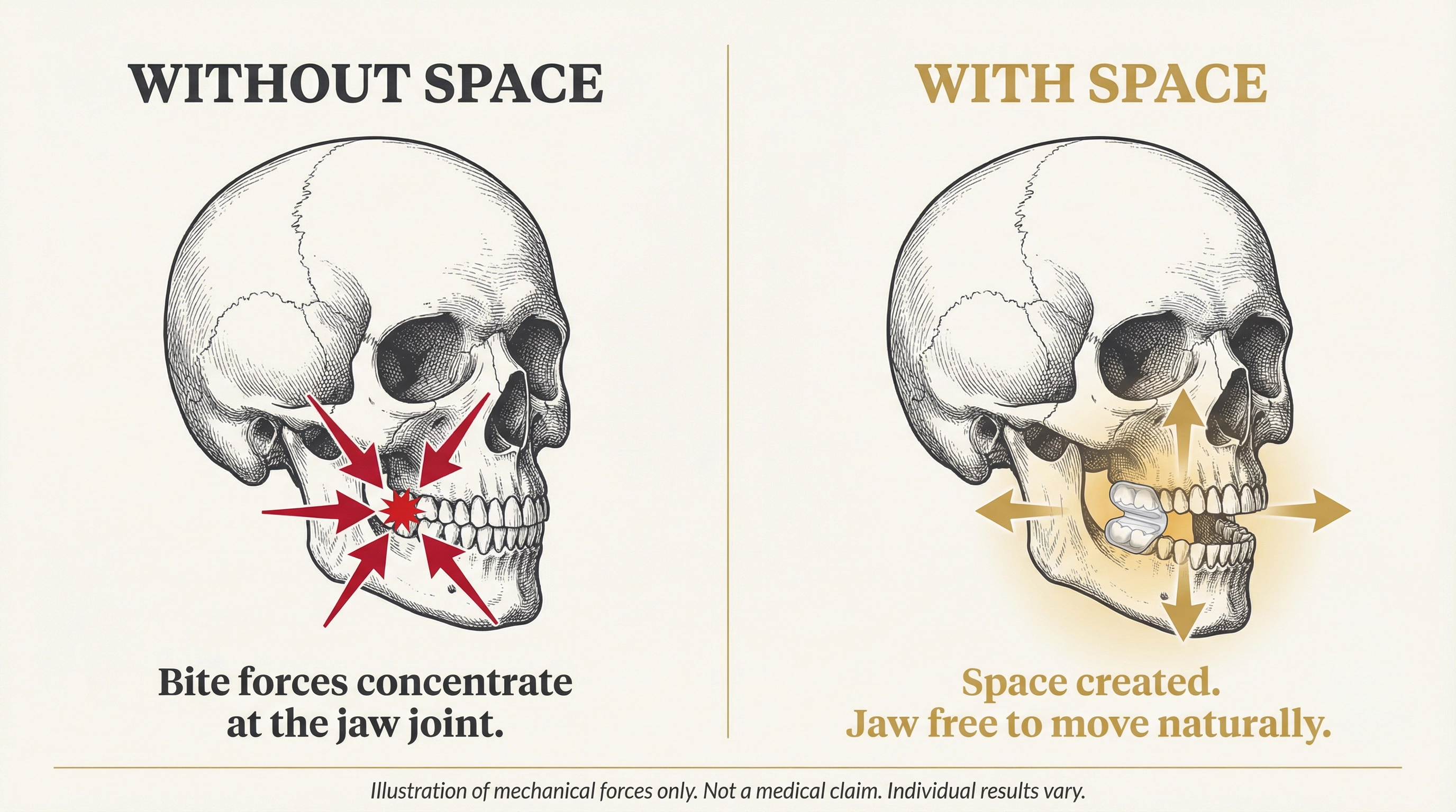 Jaw and skull anatomy diagram