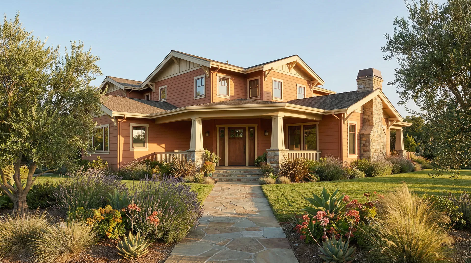 Beautiful California craftsman home exterior painted by MoonDance Painting in Marin County