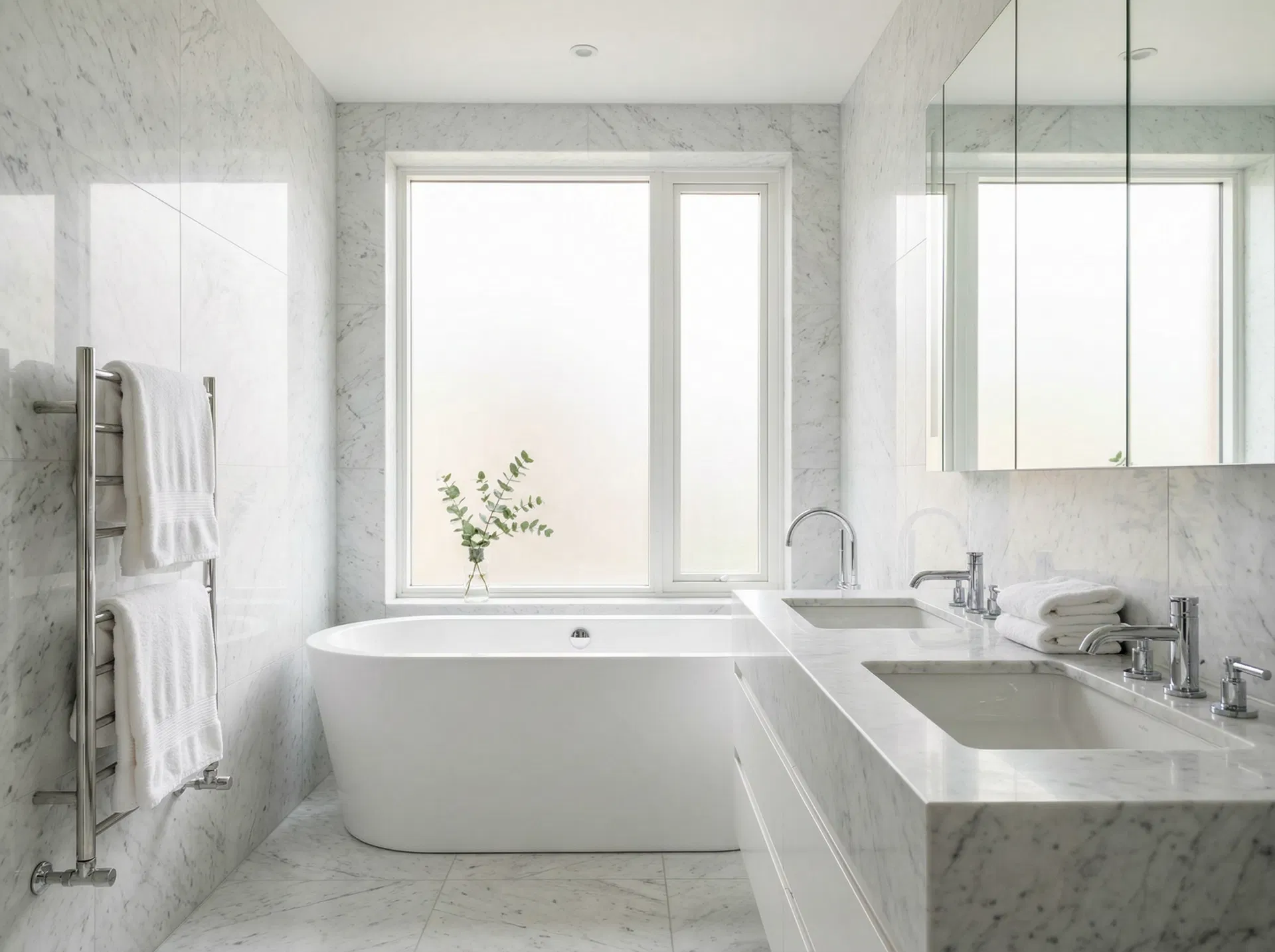 Spotlessly clean bathroom after OCS deep cleaning