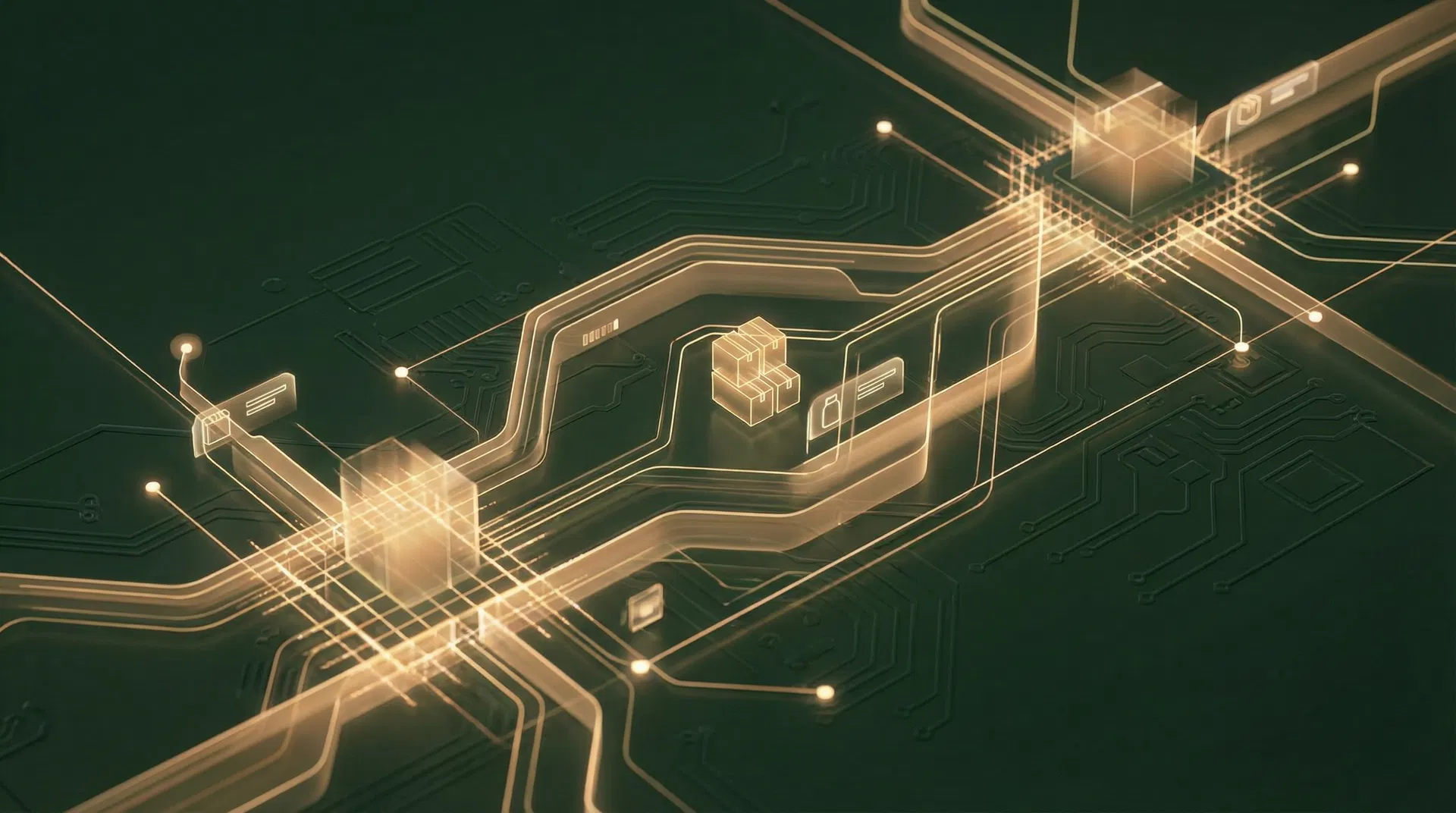 AI retail technology abstract background