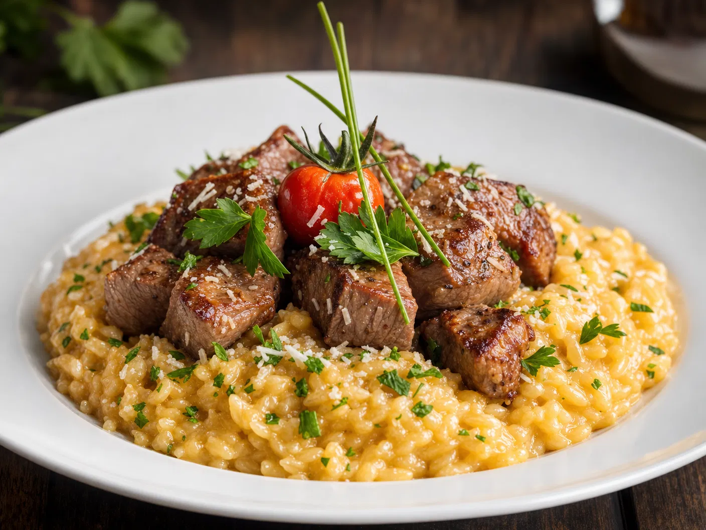 Risoto de Filé Mignon