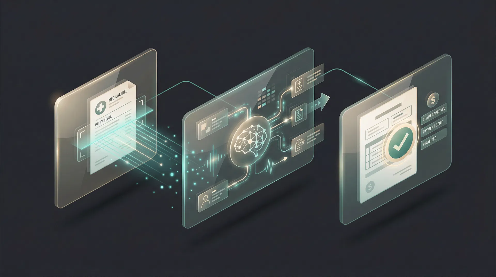AI Claims Advocate — document scanning, AI processing, claim approval flow