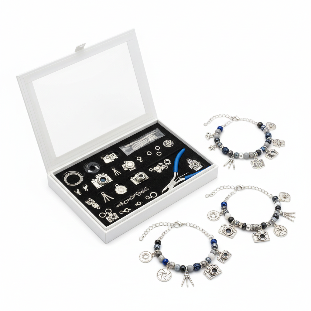 Photography Themed Charm Bracelet Making Kit