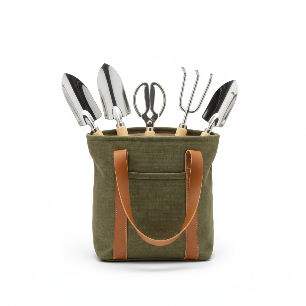 High-Quality Gardening Tool Set with Tote Bag