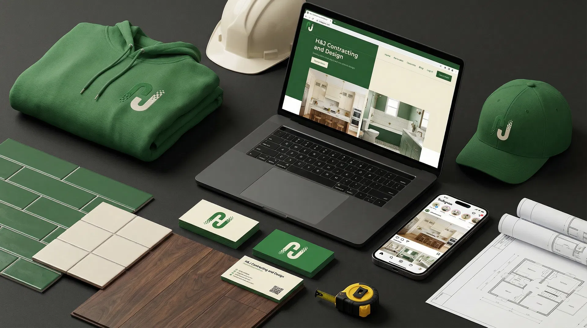 H&J Contracting and Design brand transformation by Adapt Branding