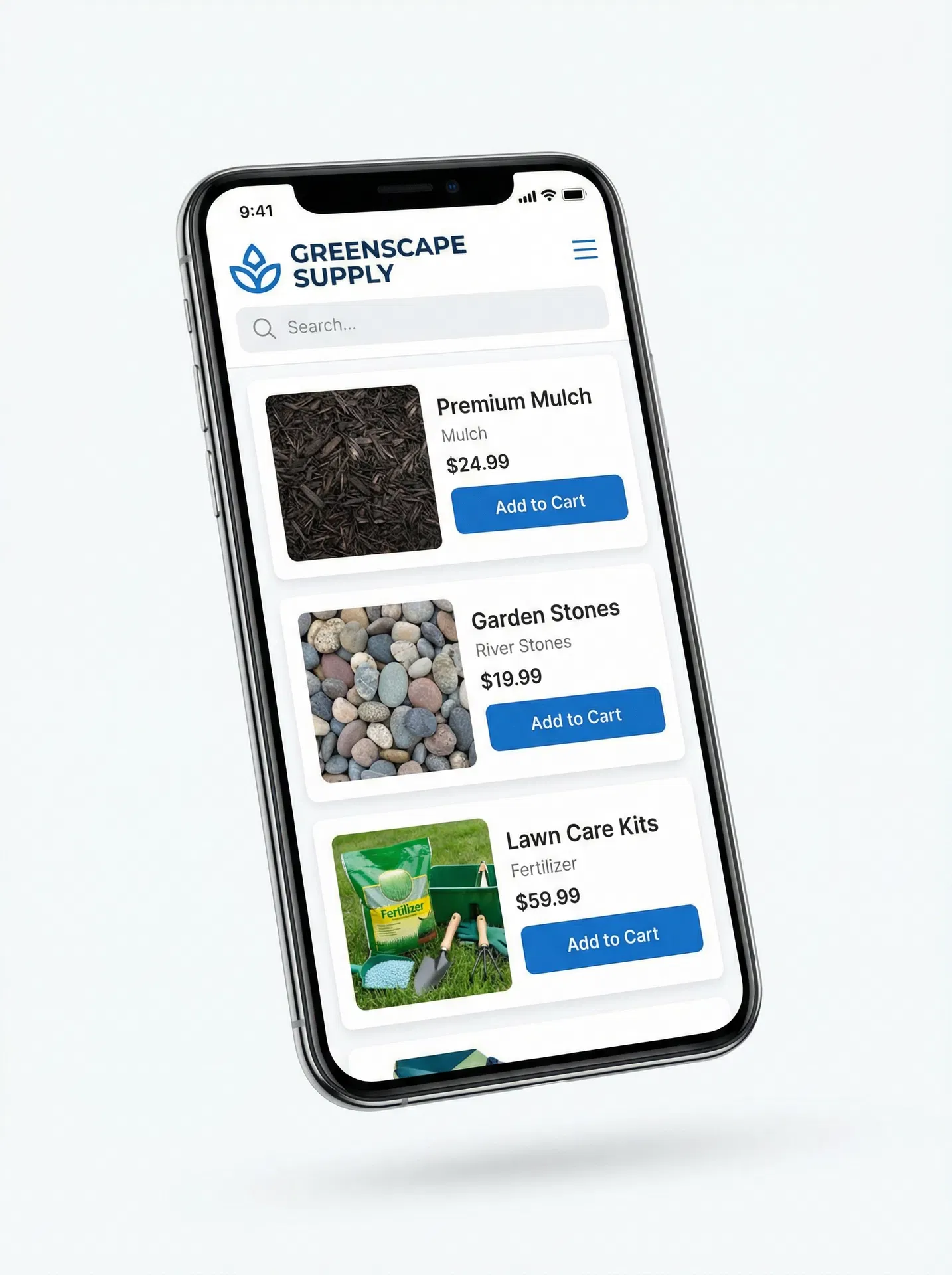 Shopify website on phone