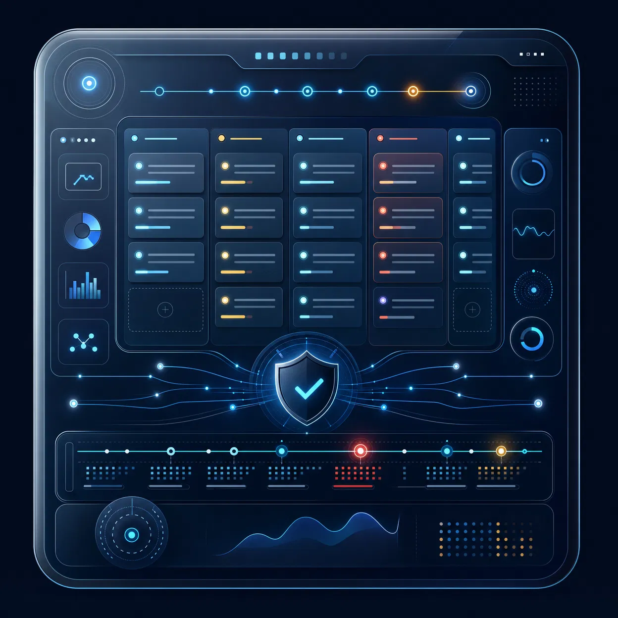 Marketing Task Manager App abstract interface illustration