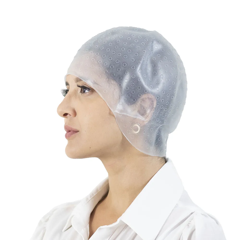 TOUCA P/ MECHAS POLI SILICONE - NATURAL - S/ ALCA  (BLISTER) - 1000 PRE FUROS DE 1,8MM