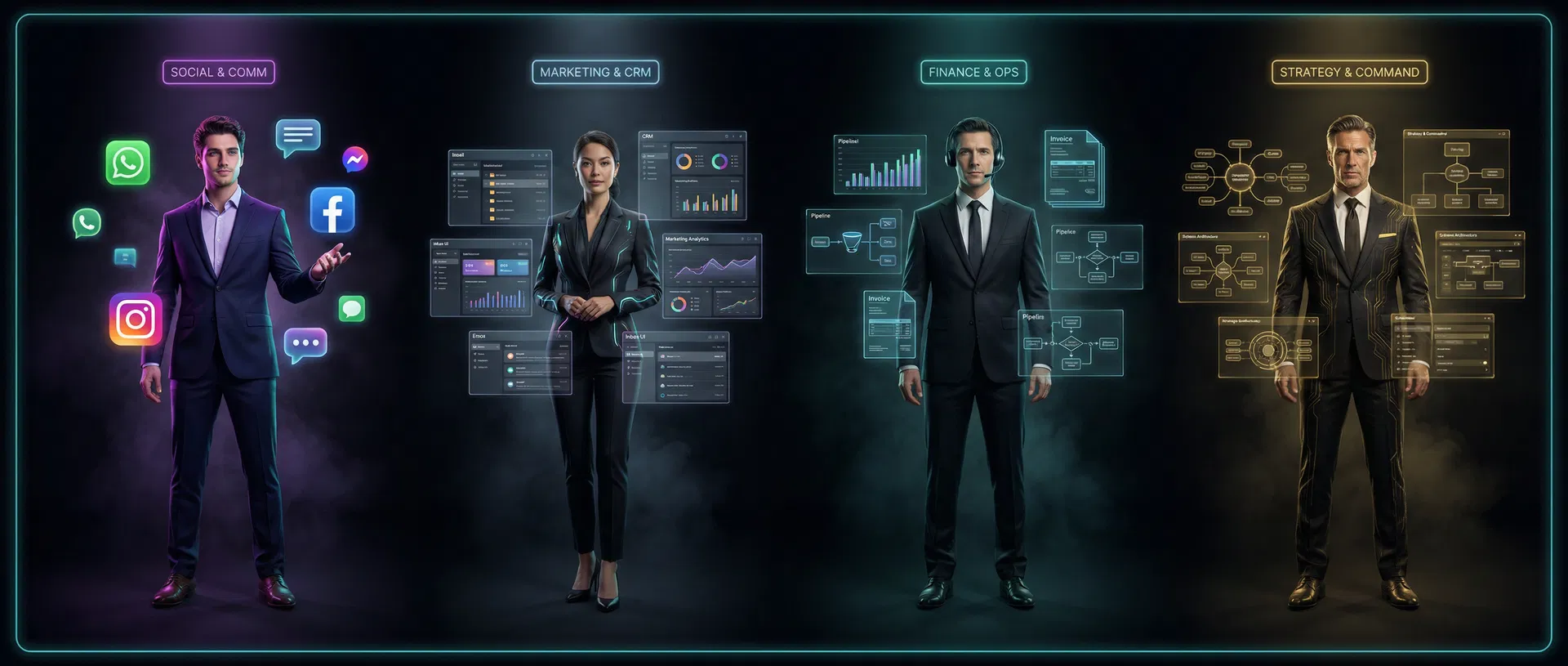 TD Production KI-Agenten – Henry, Sarah, James und der Empire Architect