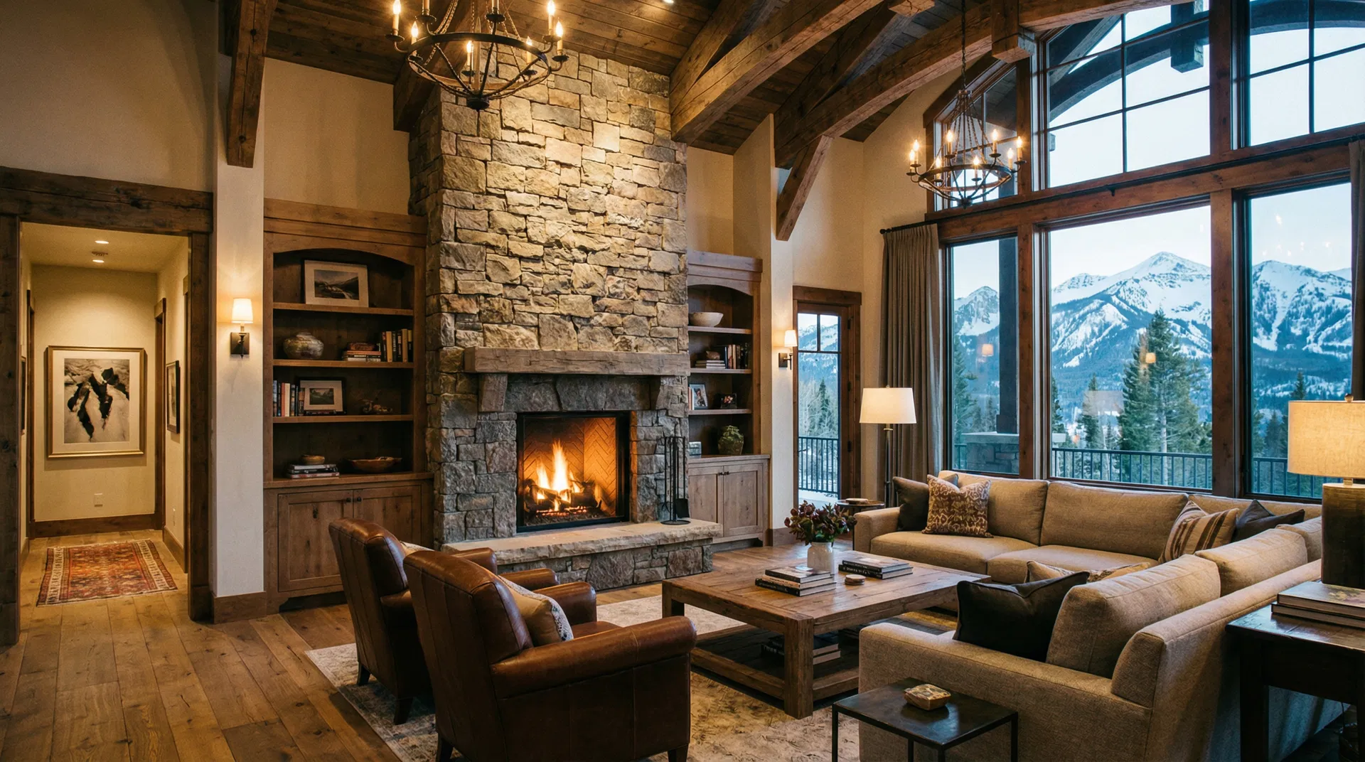 Completed luxury interior with premium finishes