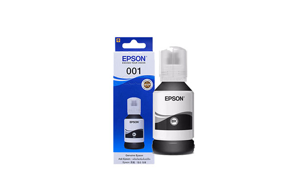 Genuine Epson 001 Black Ink Bottle 127ml - High-Yield Printer Cartridge (C13T03Y100)