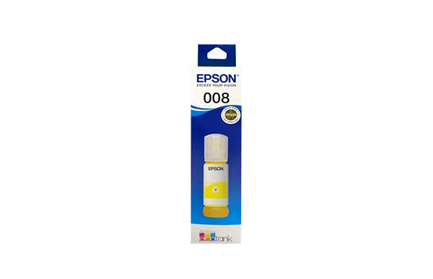 Epson 008 Yellow Pigment Ink (70ml) for EcoTank L15150 - Vivid, Fade-Resistant Prints