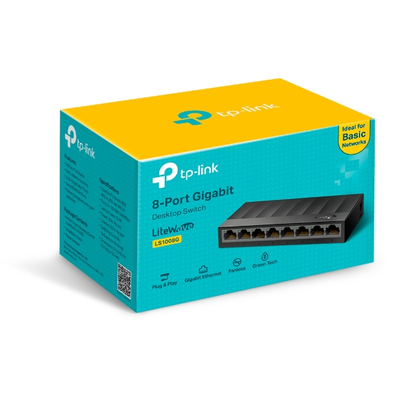 LS1008G | 8-Port 10/100/1000Mbps Desktop Switch - TP-Link by TP-Link - Buy online at Sombot Computer