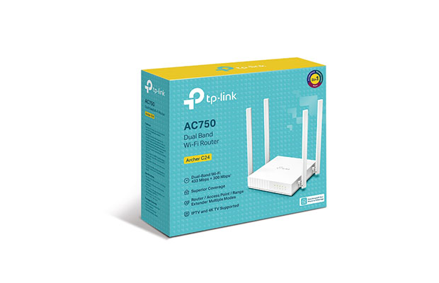 TP-Link Archer C24 AC750 Dual-Band Wi-Fi Router by TP-Link - Buy online at Sombot Computer