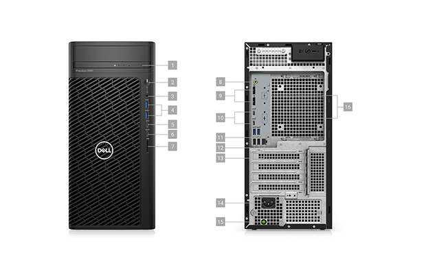 Dell Precision 3680 Tower i7-14700 (32GB (2x 16GB)-512 GB-2TB SATA-A1000 8GB-11 Pro)-3Y 3