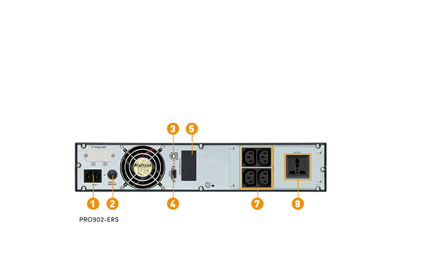 UPS Prolink 2KVA PRO902-ERS Online Rack mount, LCD, 4xIEC & 1U, USB, RS232, PF0.9 (battery 9AHx4) 2Y 2