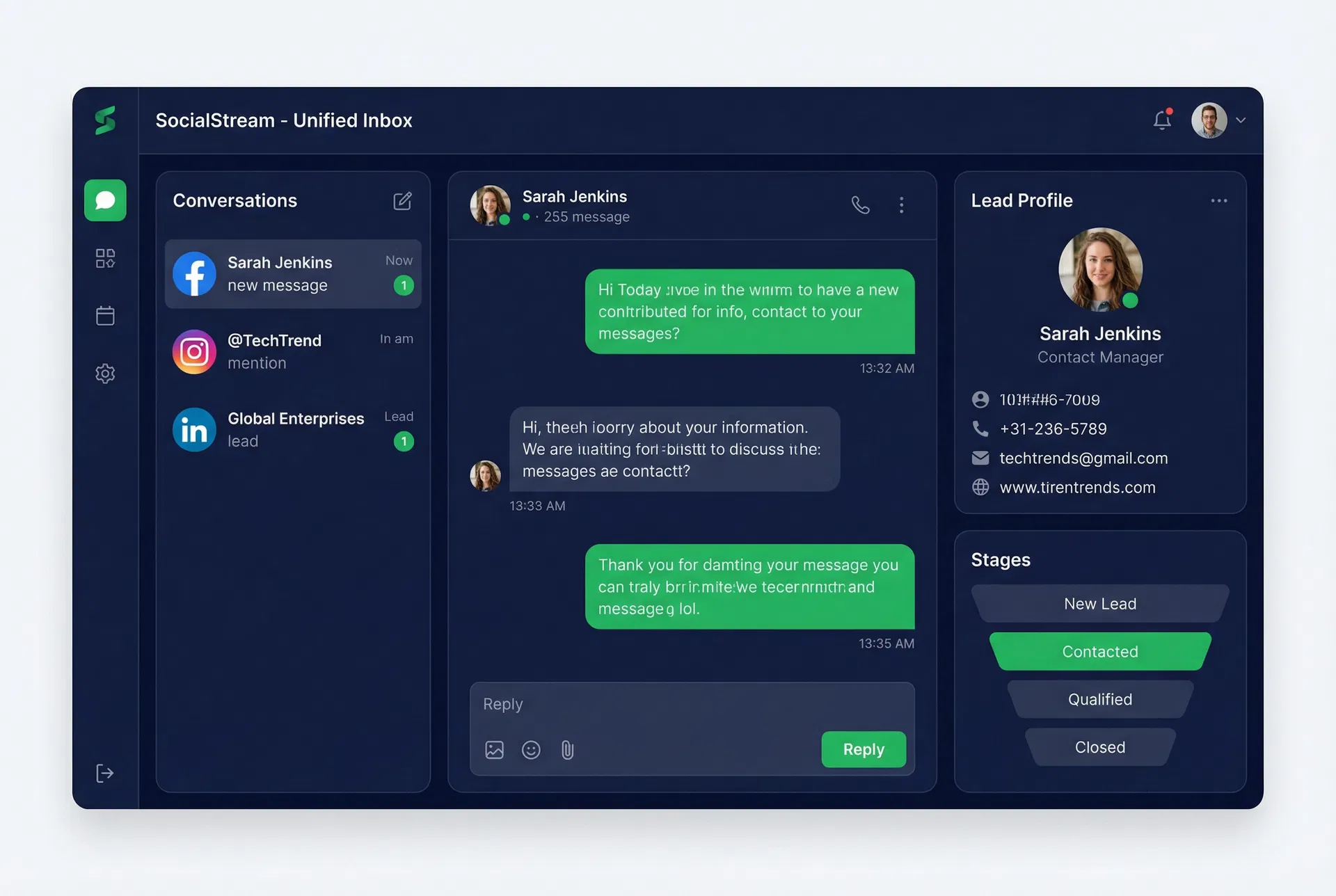 SocialChatPro Dashboard