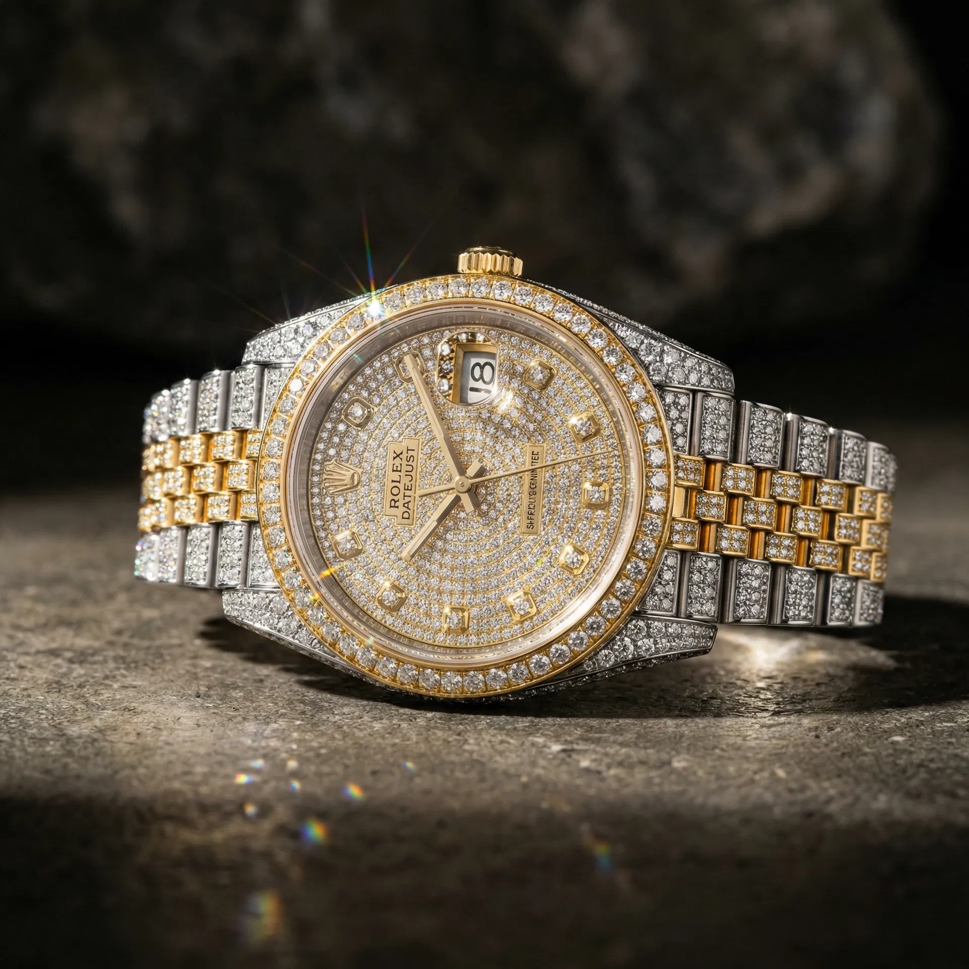 Rolex Datejust 41mm | Two-Tone | Full Diamond Bust Down Jubilee