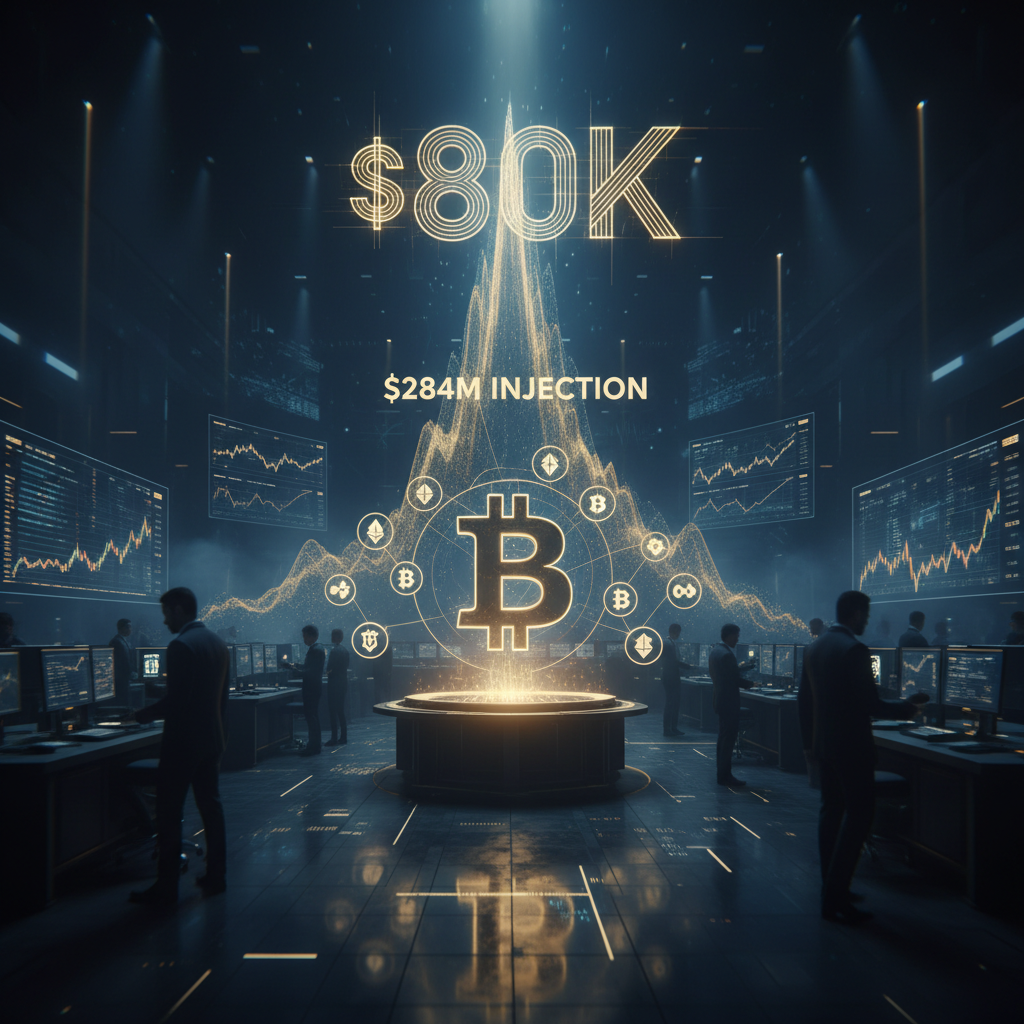 BlackRock's Bitcoin Blitz: $284M Injection Ignites $80K Hype