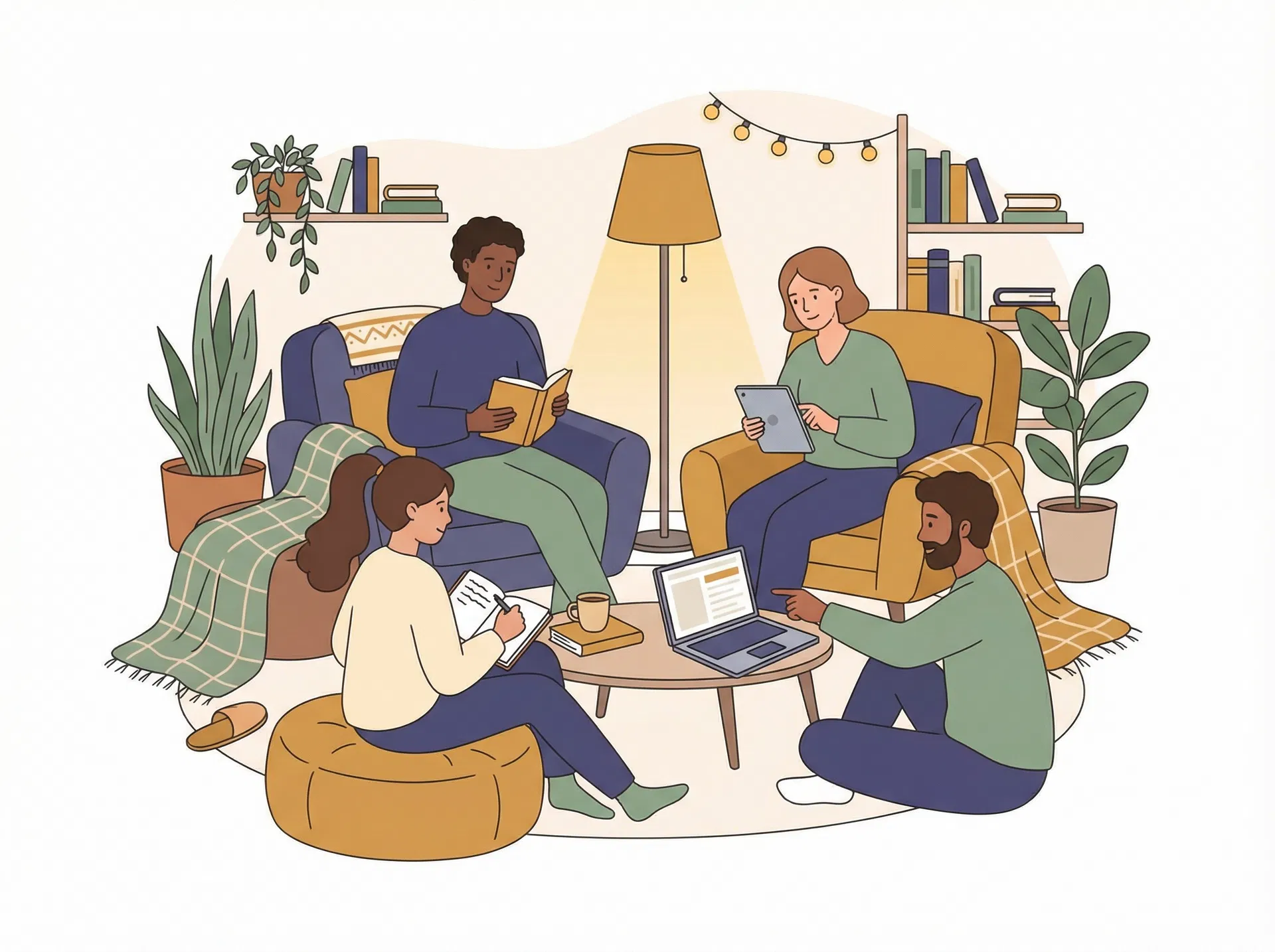 People studying together