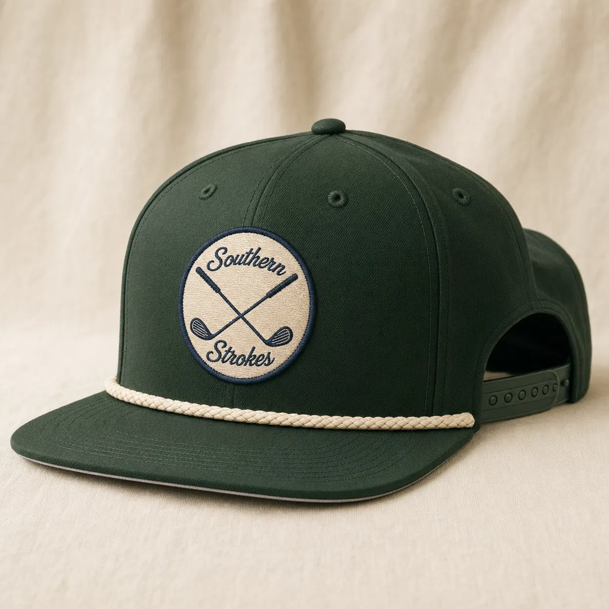 Crest Snapback — Marsh / Cream