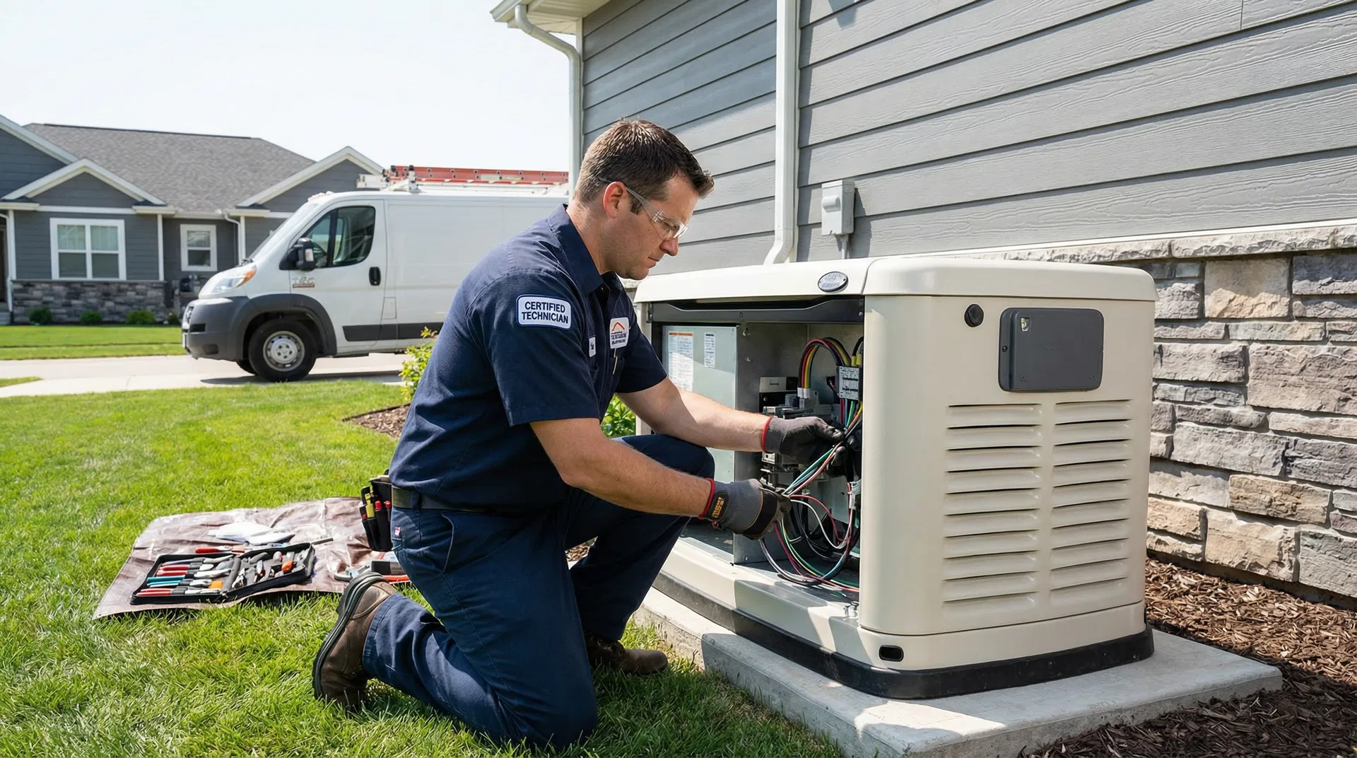 Professional generator installation