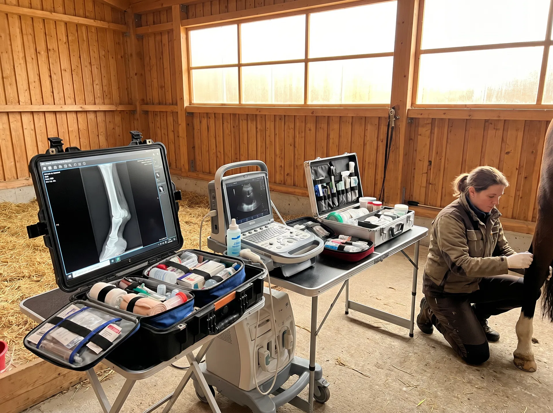 Advanced equine gastroscopy endoscopic equipment for diagnosing horse gastric ulcers at Borders Equine Clinic