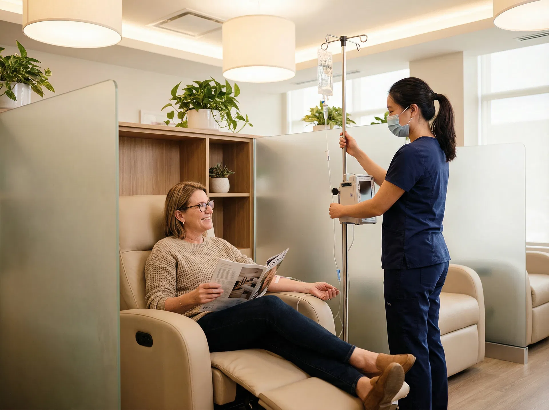 IV infusion therapy room at AARC