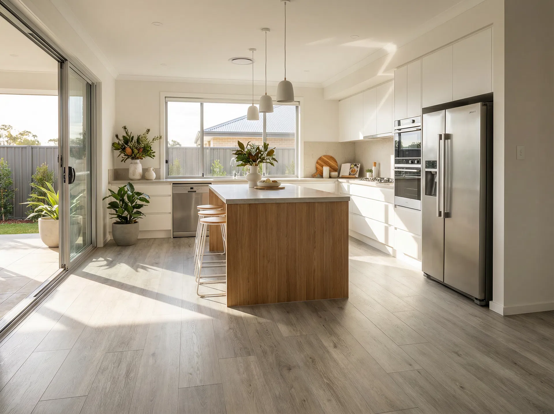 Hybrid flooring kitchen