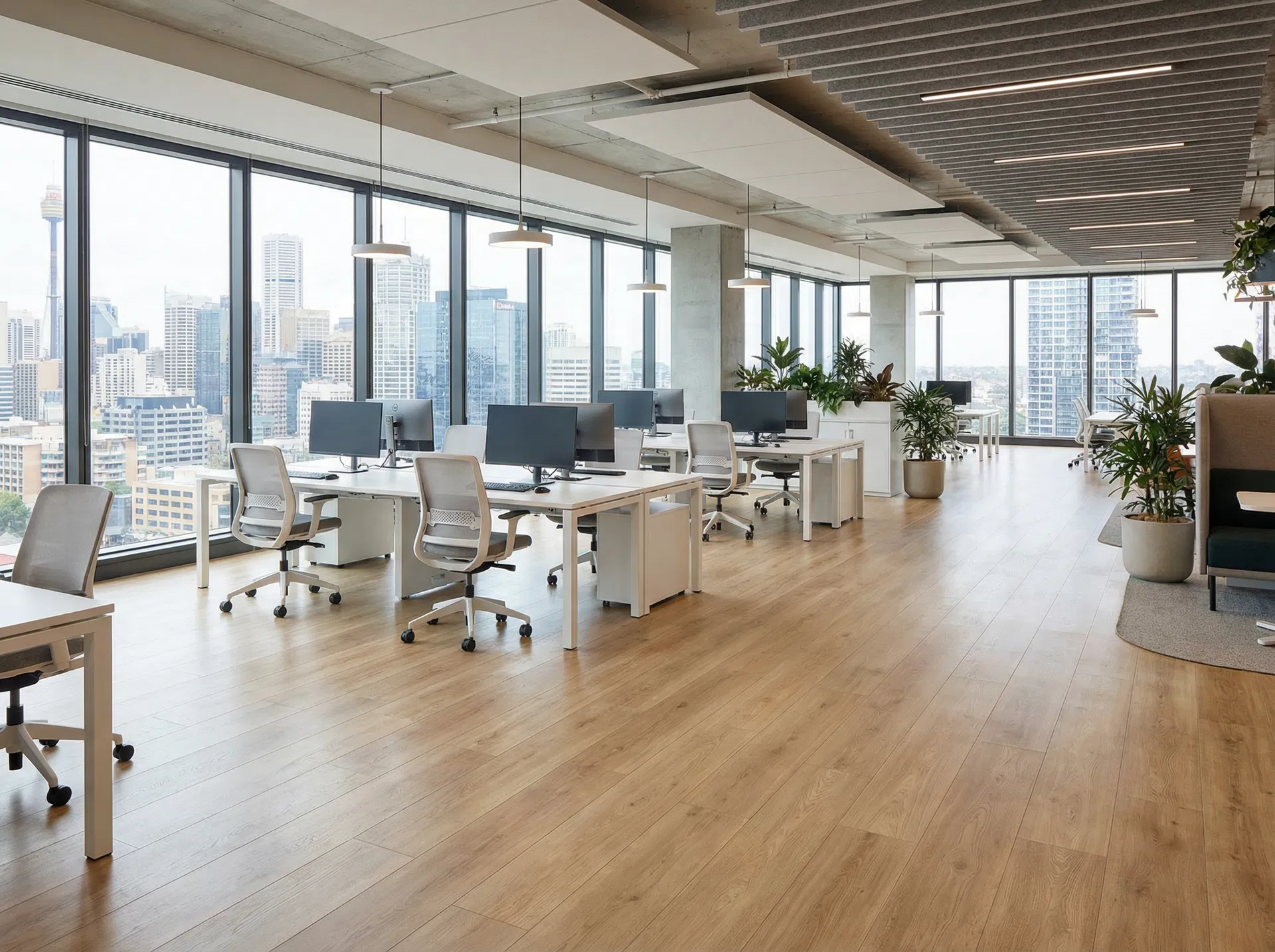 Commercial office flooring