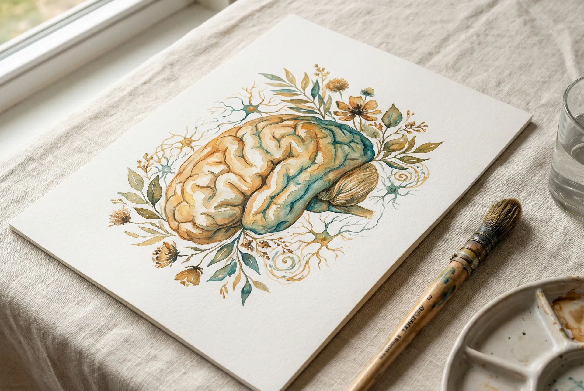 Abstract brain art representing neuroplasticity