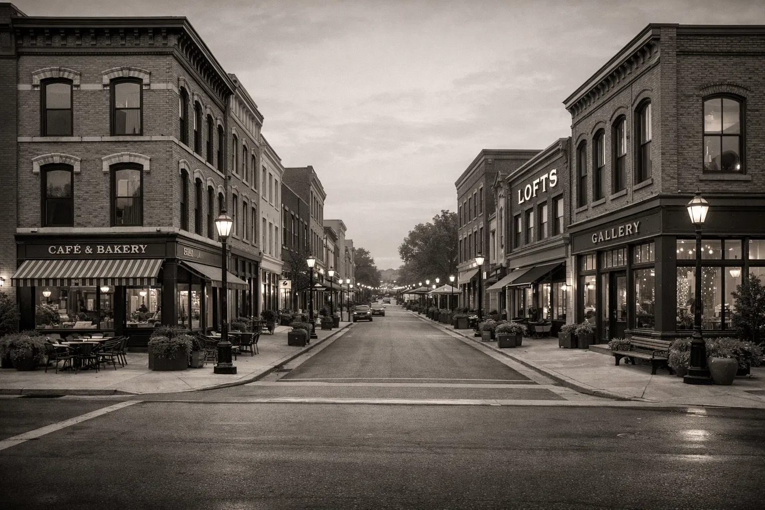 Revitalized urban neighborhood