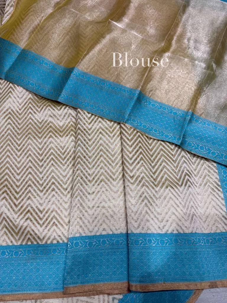 Premium Kora Banarasi Silk Saree with No Zari Border — Image 6