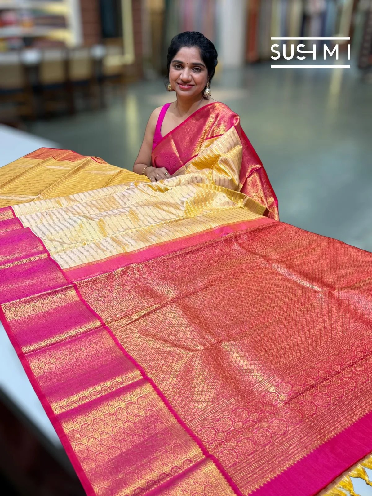 Sandalwood Color Vintage Kanjeevaram Saree