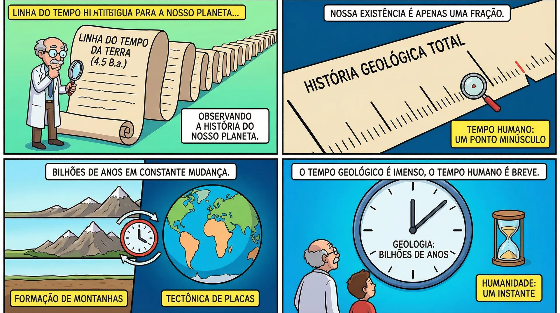 Tempo Geológico vs Tempo Humano