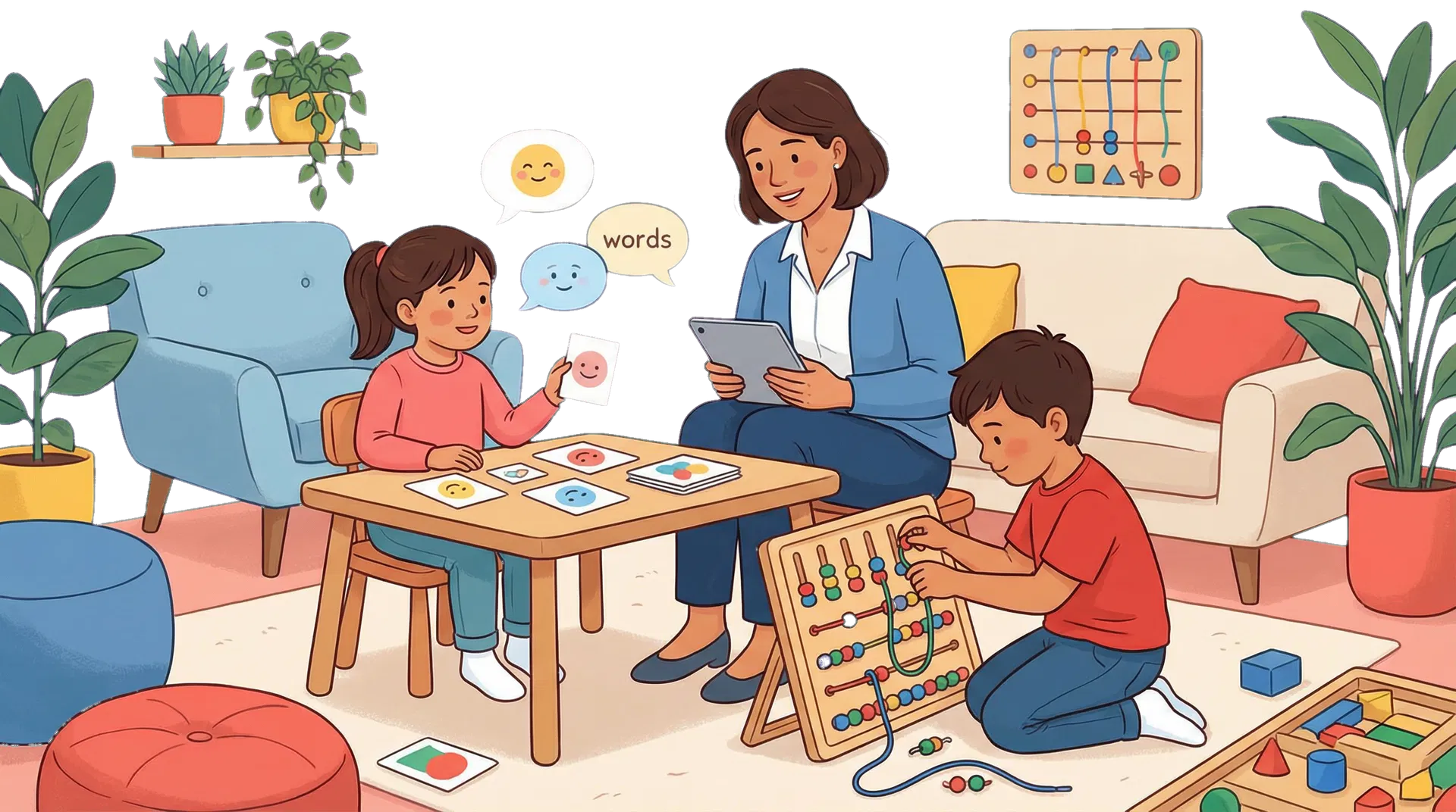 Pessoa participando de atividades terapêuticas online