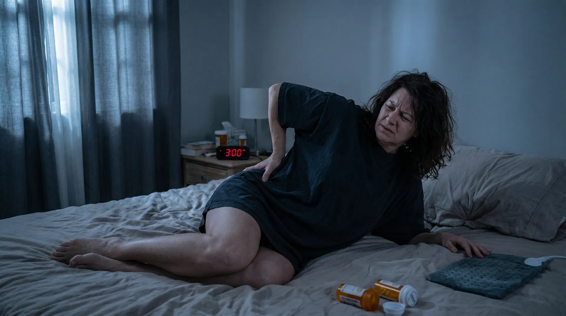 Personne souffrant de douleur sciatique la nuit