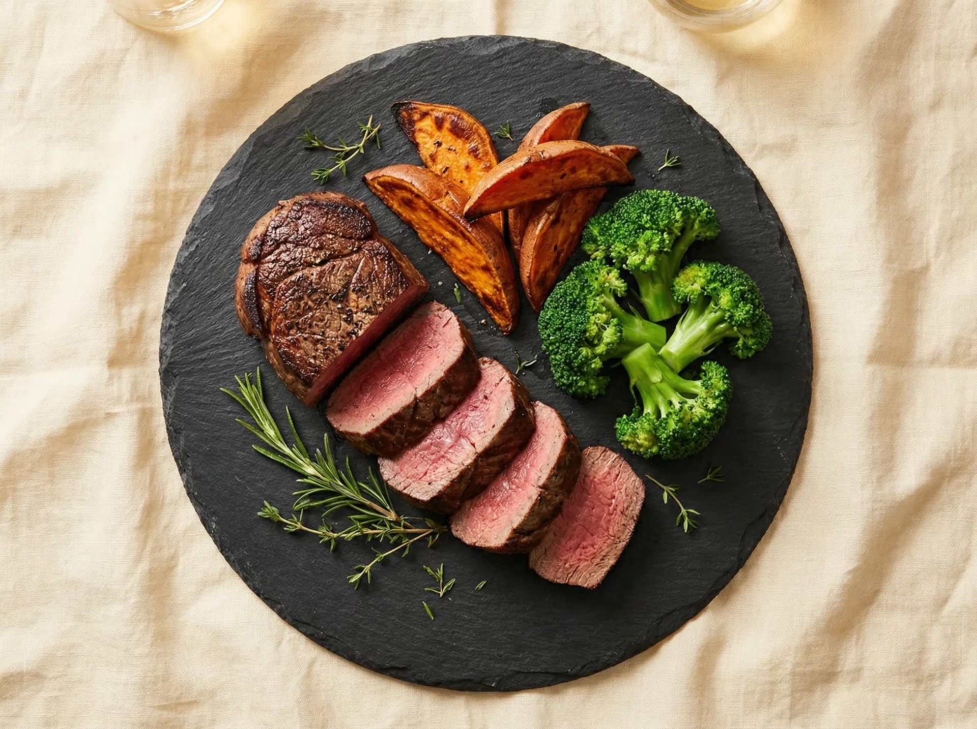 Rinderfilet mit Süßkartoffel & Brokkoli