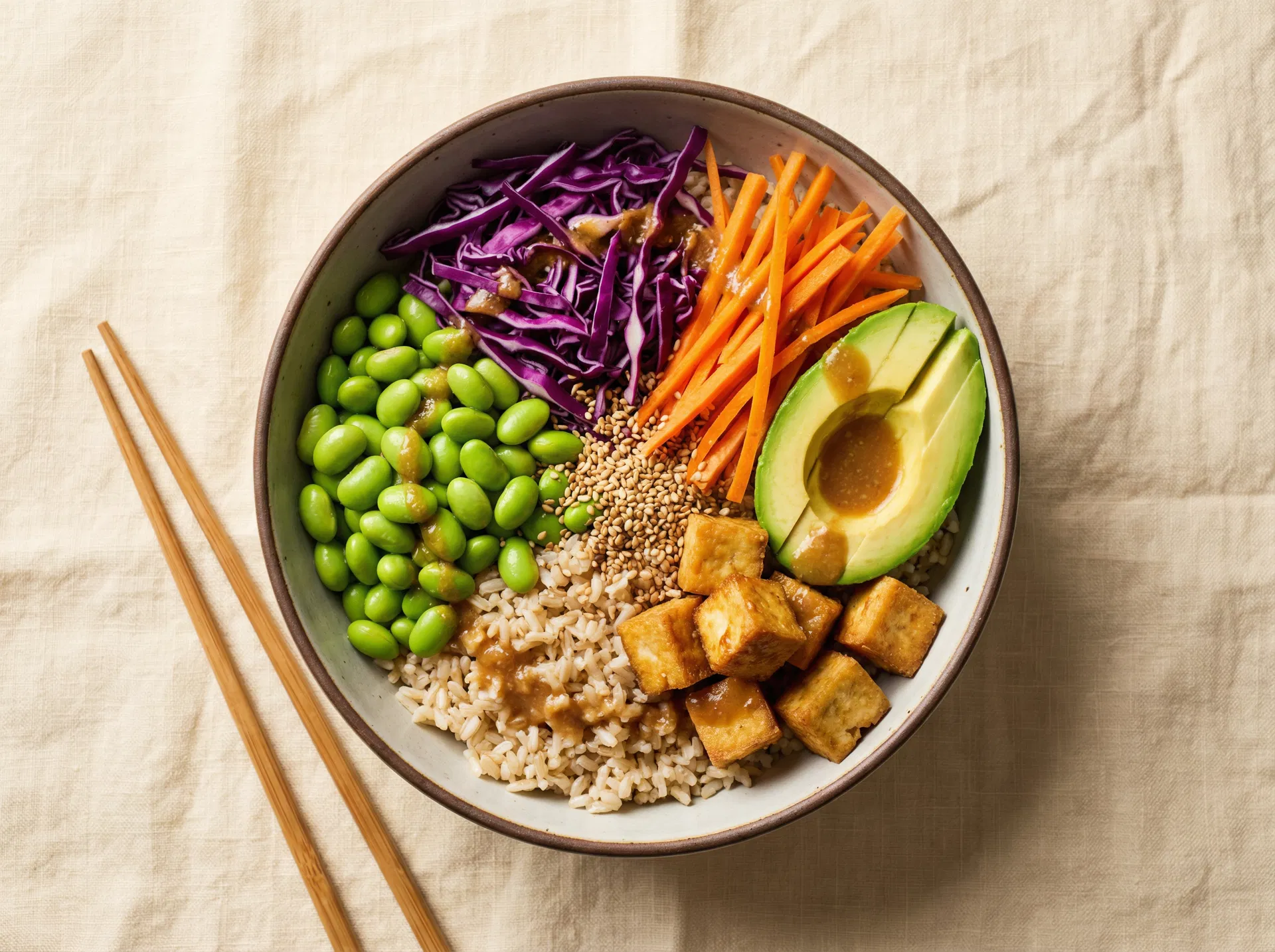 Edamame-Tofu Power Bowl