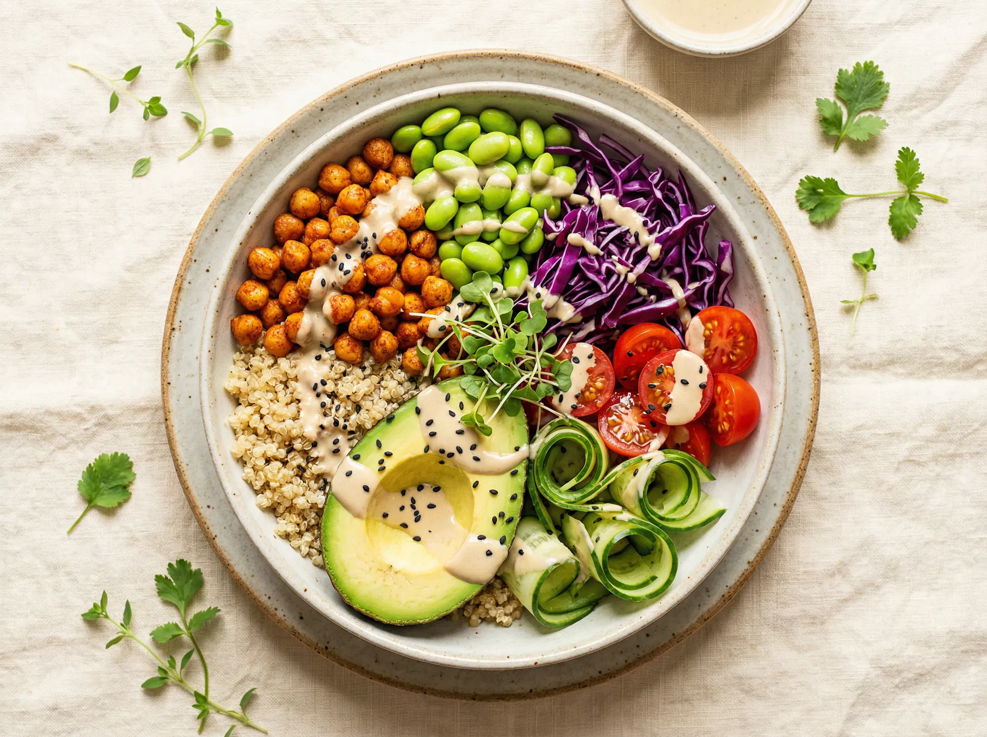 High-Protein Veggie Buddha Bowl